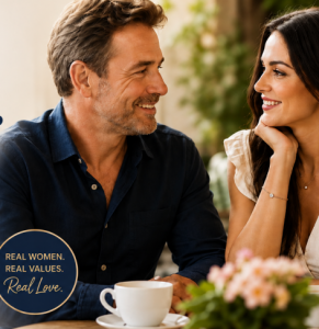 Step2Love banner asking "Is International Dating Right for You?" showing a smiling couple on a coffee date.