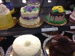 shelf with cakes