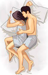 Poses for sleeping at night with your couple. What they can say about you?